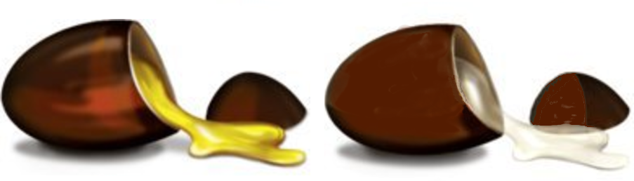 A ubiquinone capsule and a ubiquinol capsule